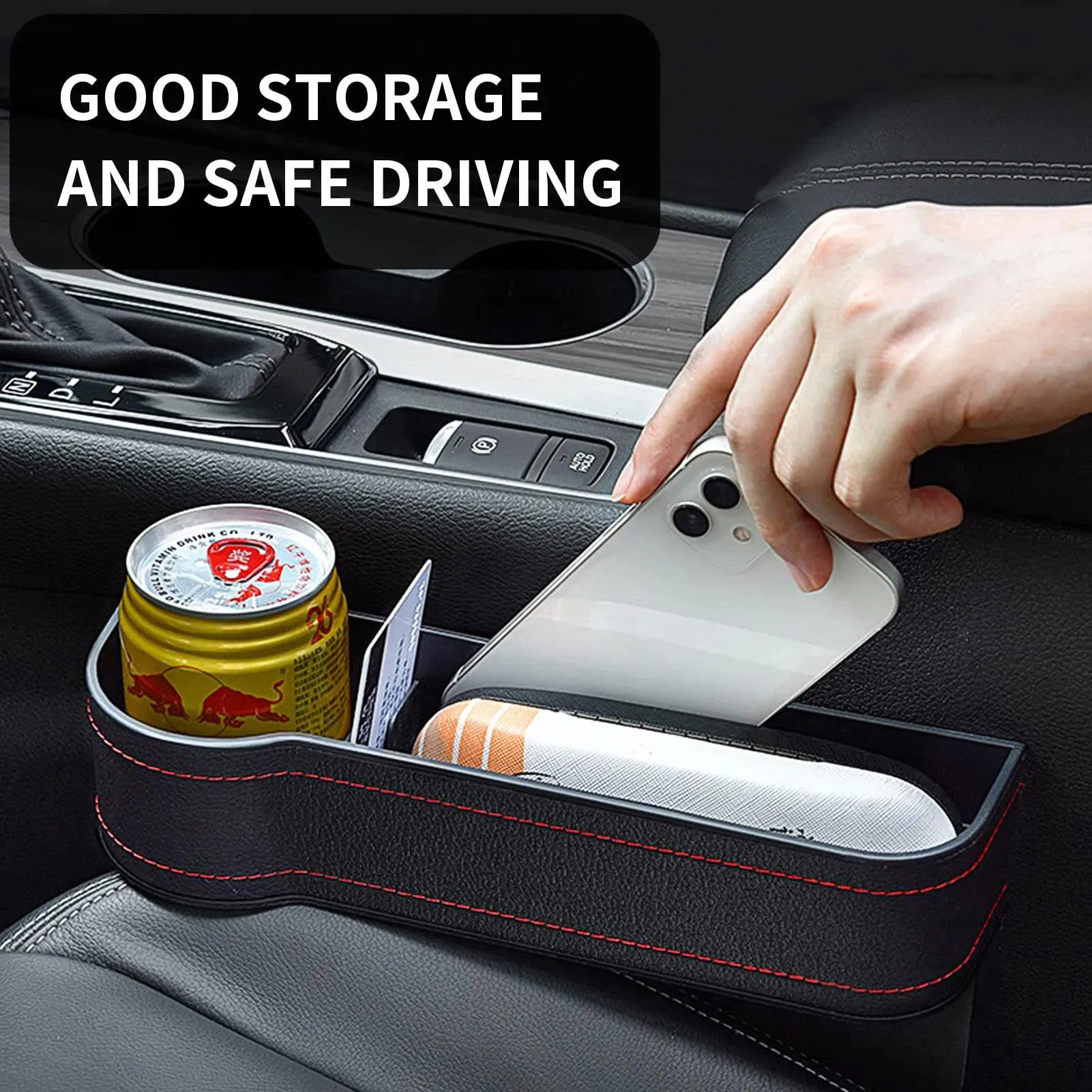 🔥Hot Sale  Leather Multifunctional Car Seat Organizer